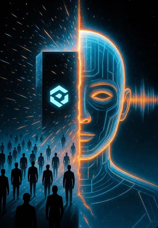AI face split illustration
