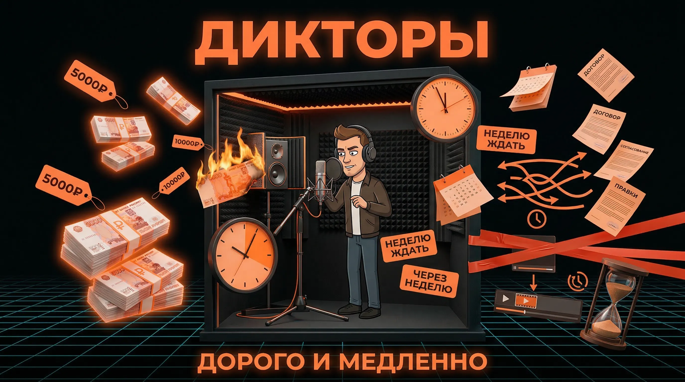 Дикторы — дорого и медленно
